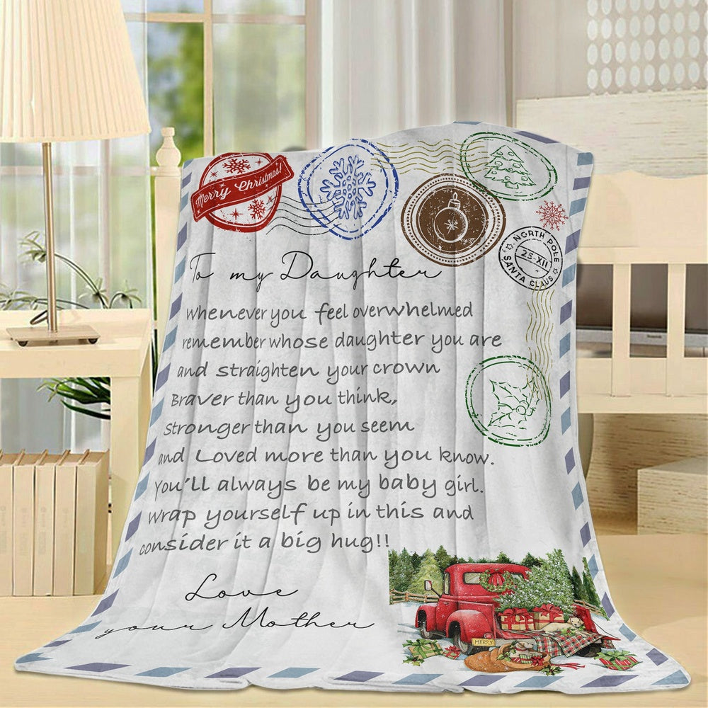 Blanket Birthday Gifts For Daughter, Best Christmas Gifts For Daughter, Feel Overwhelmed Blanket, Christmas Blanket