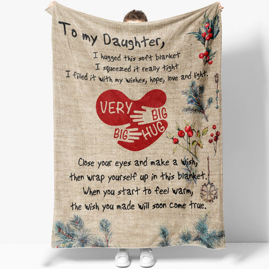 Blanket Christmas Daddy Daughter Gifts, Birthday Gift Ideas For Daughter, Make A Wish Blanket, Christmas Blanket