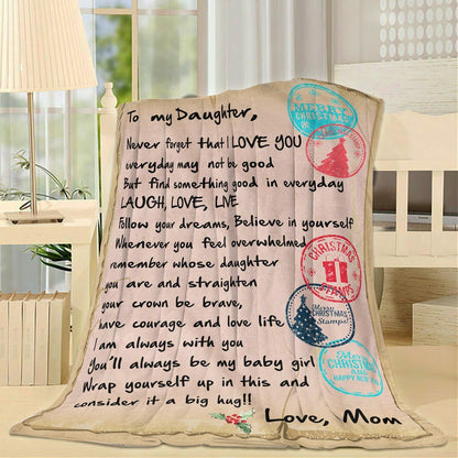 Blanket Christmas Gift For Daughter, Birthday Gift For Daughter, Never Forget Blanket, Christmas Blanket