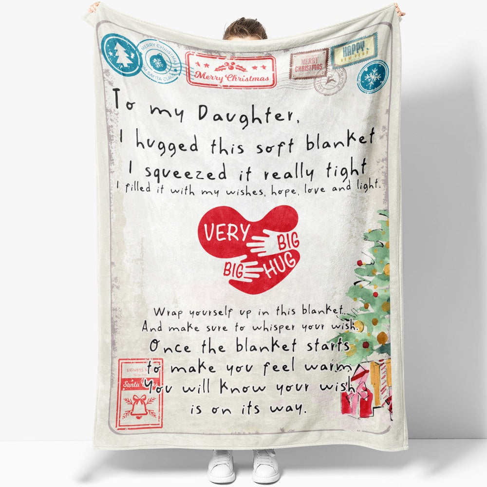 Blanket Christmas Gift For Daughter, Gift Ideas For 16 Year Old Daughter, Make A Wish Blanket, Christmas Blanket