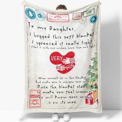 Blanket Christmas Gift For Daughter, Gift Ideas For 16 Year Old Daughter, Make A Wish Blanket, Christmas Blanket