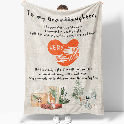 Blanket Christmas Gift For Granddaughter, A Wish Love Blanket, Christmas Blanket