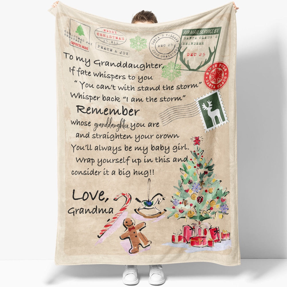 Blanket Christmas Gift For Granddaughter, Birthday Gifts For Granddaughter, Fate Whispers Blanket, Christmas Blanket