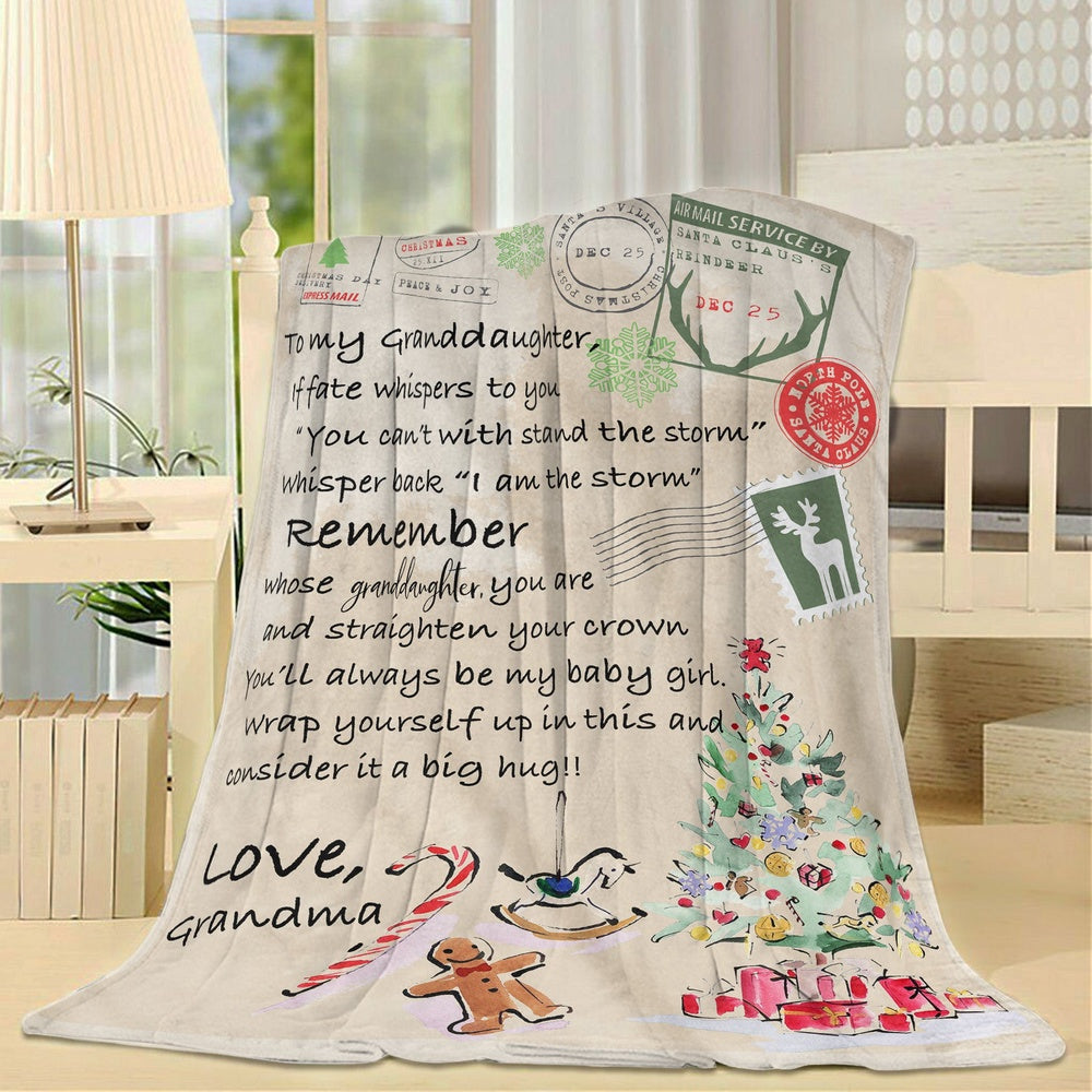 Blanket Christmas Gift For Granddaughter, Birthday Gifts For Granddaughter, Fate Whispers Blanket, Christmas Blanket