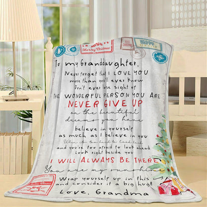 Blanket Christmas Gift For Granddaughter, Birthday Gifts For Granddaughter, I Love You Blanket, Christmas Blanket