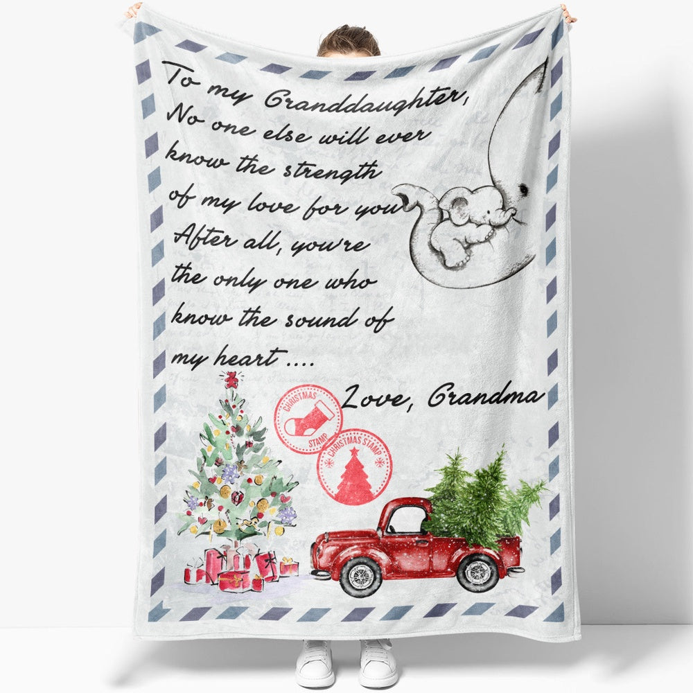 Blanket Christmas Gift For Granddaughter, Birthday Gifts For Granddaughter, Letter To Amazing Blanket, Christmas Blanket