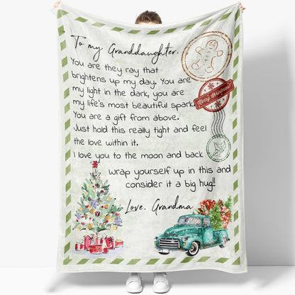 Blanket Christmas Gift For Granddaughter, Birthday Gifts For Granddaughter, You Are The Ray Blanket, Christmas Blanket