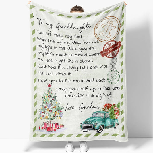 Blanket Christmas Gift For Granddaughter, Birthday Gifts For Granddaughter, You Are The Ray Blanket, Christmas Blanket