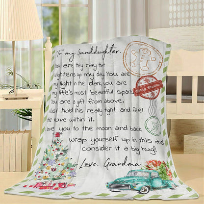 Blanket Christmas Gift For Granddaughter, Birthday Gifts For Granddaughter, You Are The Ray Blanket, Christmas Blanket