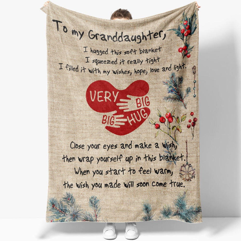 Blanket Christmas Gift For Granddaughter, Make A Wish Blanket, Christmas Blanket