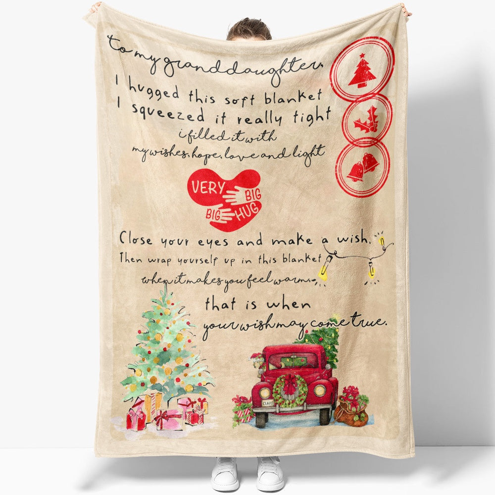Blanket Christmas Gift For Granddaughter, Make A Wish Comes True Blanket, Christmas Blanket