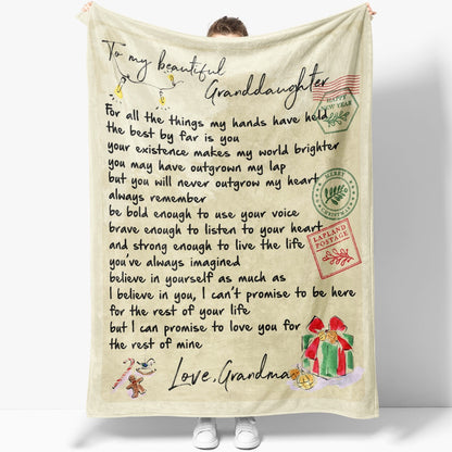 Blanket Christmas Gift For Granddaughter, Sweet Gifts For Granddaughter, All The Things Blanket, Christmas Blanket