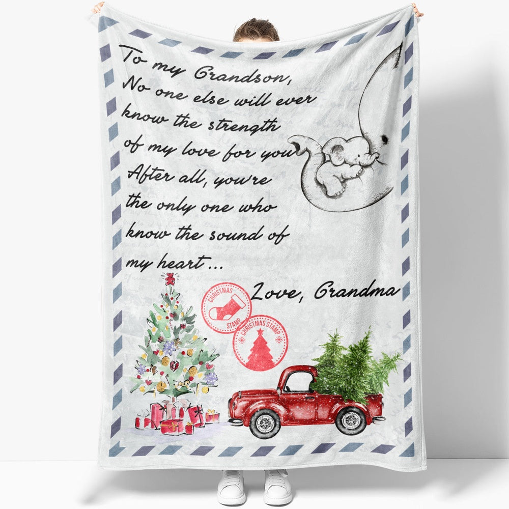 Blanket Christmas Gift For Grandson, Keepsake Gifts For Grandsons, Letter To Amazing Blanket, Christmas Blanket