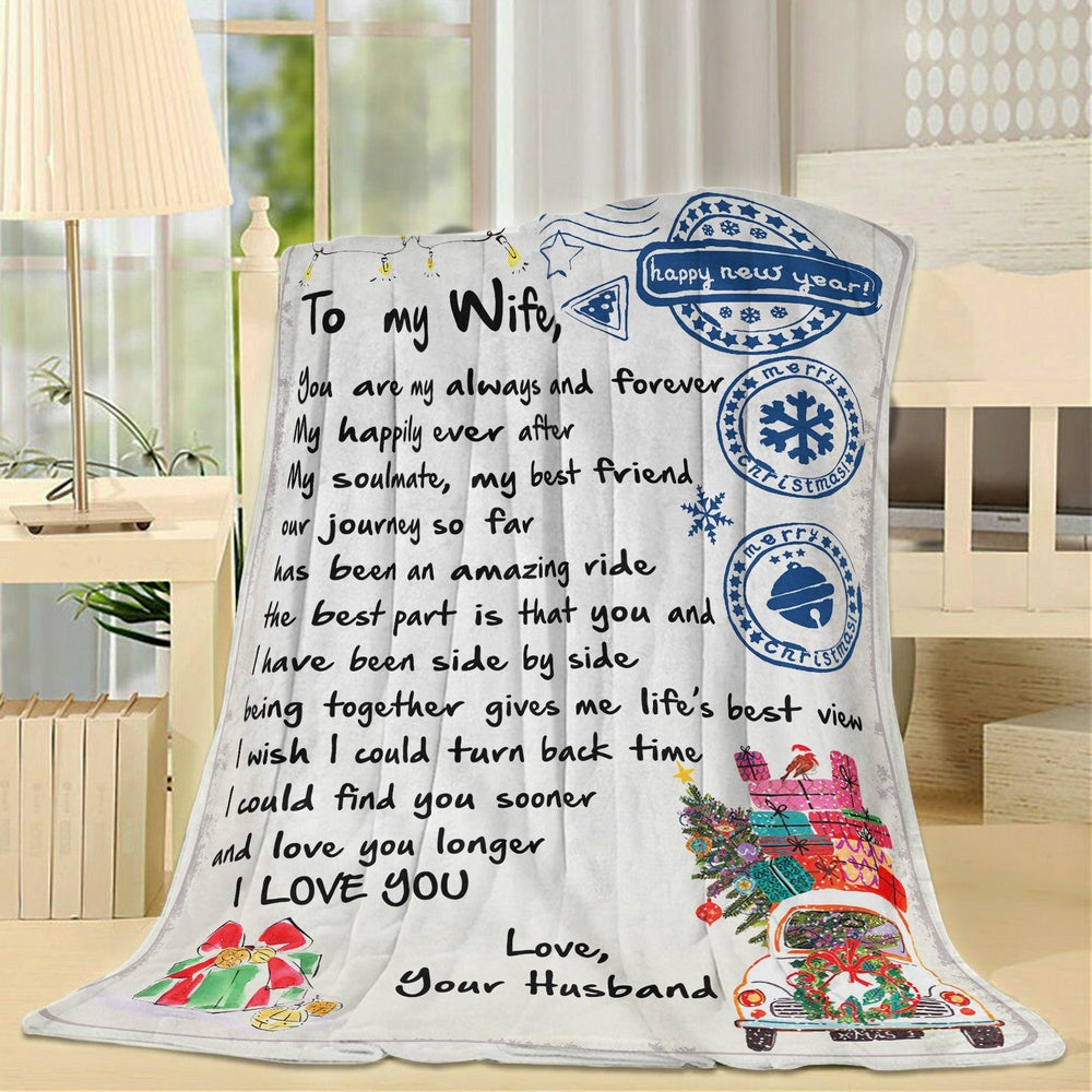 Blanket Christmas Gift For Her, Birthday Gift Ideas For Her, You Are My Life Blanket, Christmas Blanket