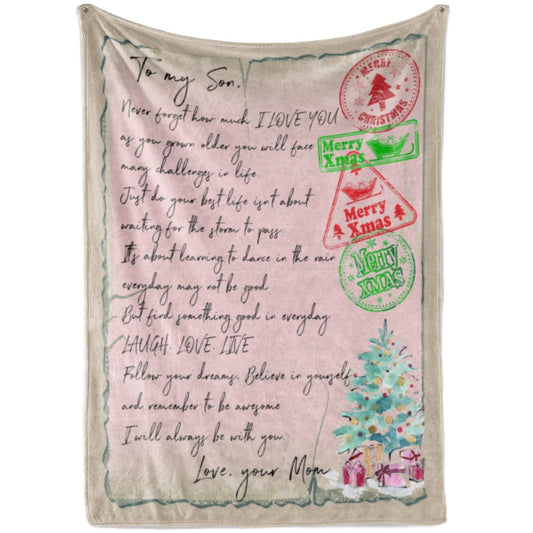 Blanket Christmas Gift For Son, Graduation Gift Ideas For Son, How Much I Love You Blanket, Christmas Blanket