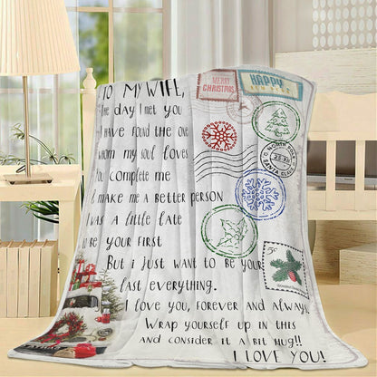Blanket Christmas Gift For Wife, Christmas Gifts For Her, The Day I Met You Blanket, Christmas Blanket