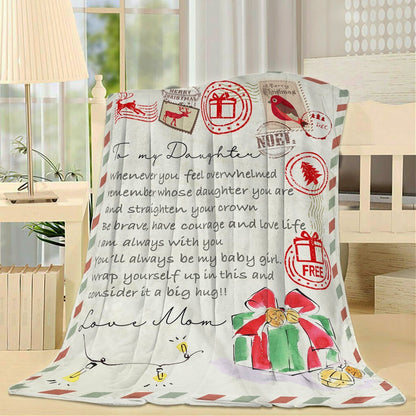 Blanket Christmas Gift Ideas For Daughter, Personalized Gifts For Daughter, Whose Daughter You Are Blanket, Christmas Blanket