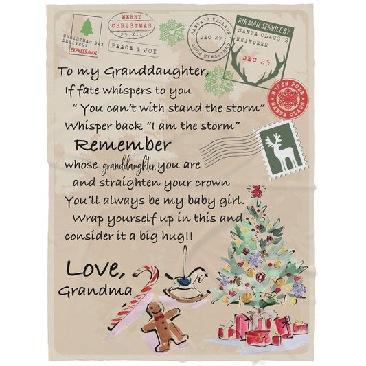 Blanket Christmas Gift Ideas For Granddaughter If Fate Whispers To You You Cant With Stand The Storm Blanket, Christmas Blanket