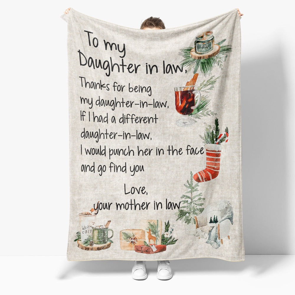 Blanket Christmas Gifts For Daughter In Law, Future Daughter In Law Gifts, Thanks For Being Blanket, Christmas Blanket