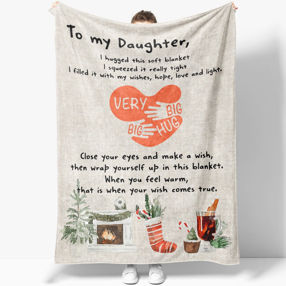 Blanket Father Daughter Gifts, Best Christmas Gifts For Daughter, Make A Wish Love Blanket, Christmas Blanket