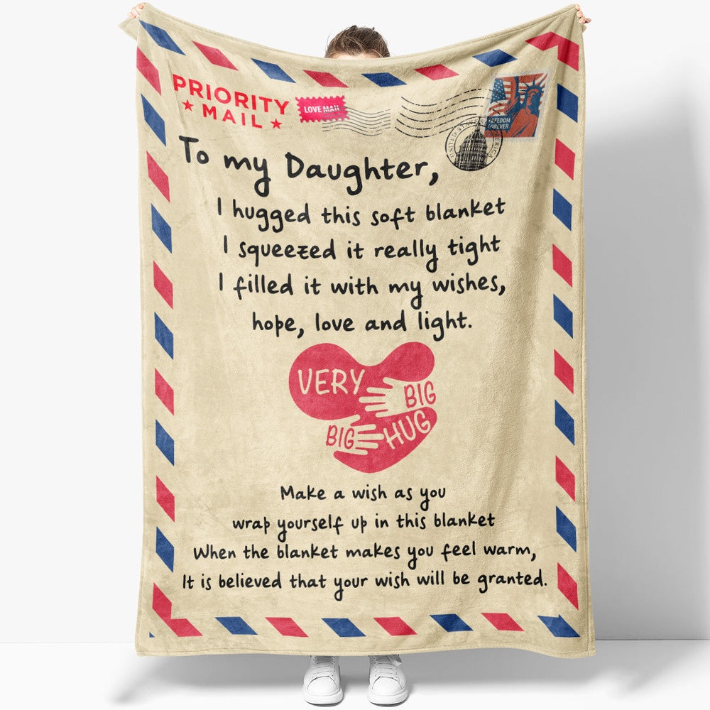 Blanket Gift For Daughter, 21St Birthday Gift Ideas For Daughter, Make A Wish Blanket, Christmas Blanket