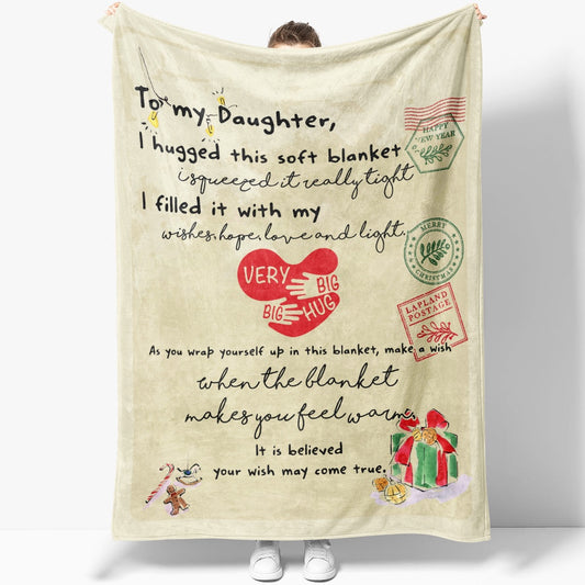 Blanket Gift For Daughter, Birthday Gift For Daughter, A Wish Comes True Blanket, Christmas Blanket