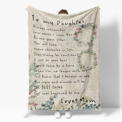 Blanket Gift For Daughter, Birthday Gift For Daughter, Always Remember Blanket, Christmas Blanket