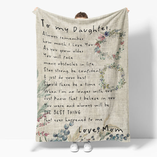 Blanket Gift For Daughter, Birthday Gift For Daughter, Always Remember Blanket, Christmas Blanket