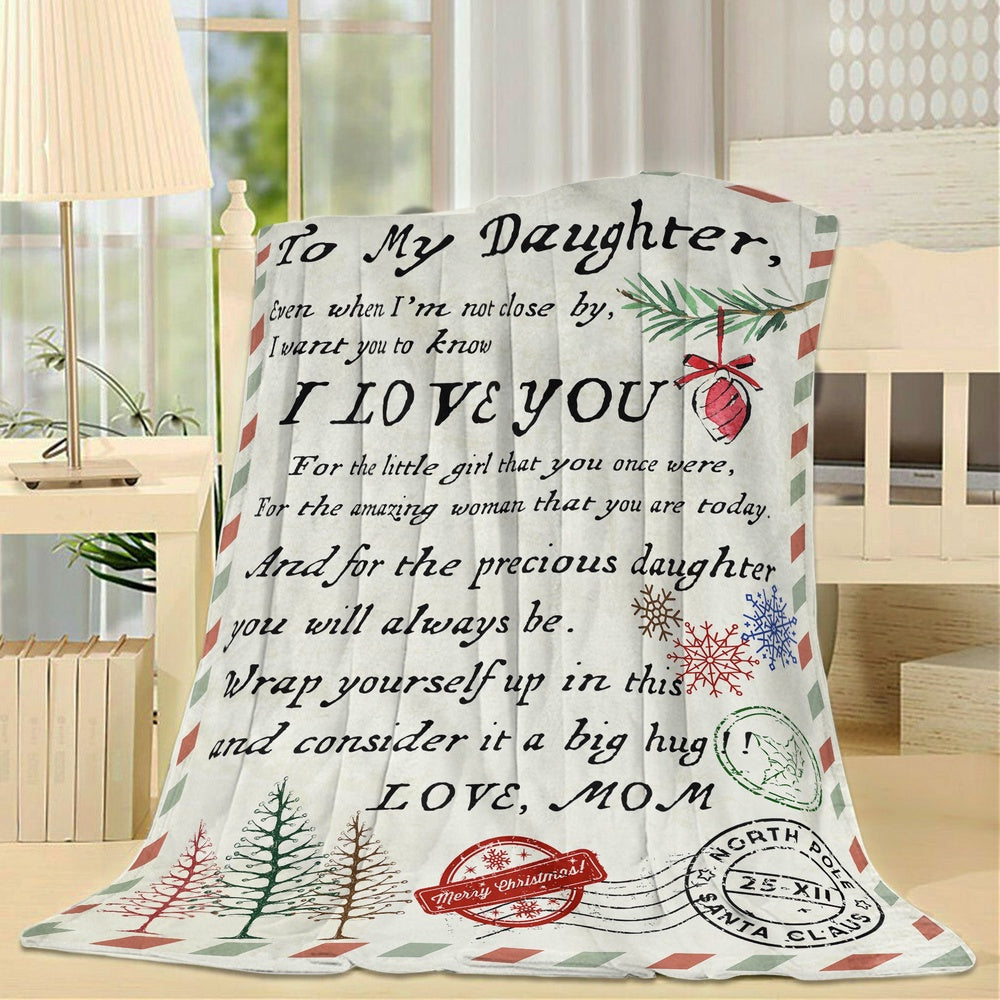 Blanket Gift For Daughter, Daddy Daughter Gifts, Even When I Blanket, Christmas Blanket