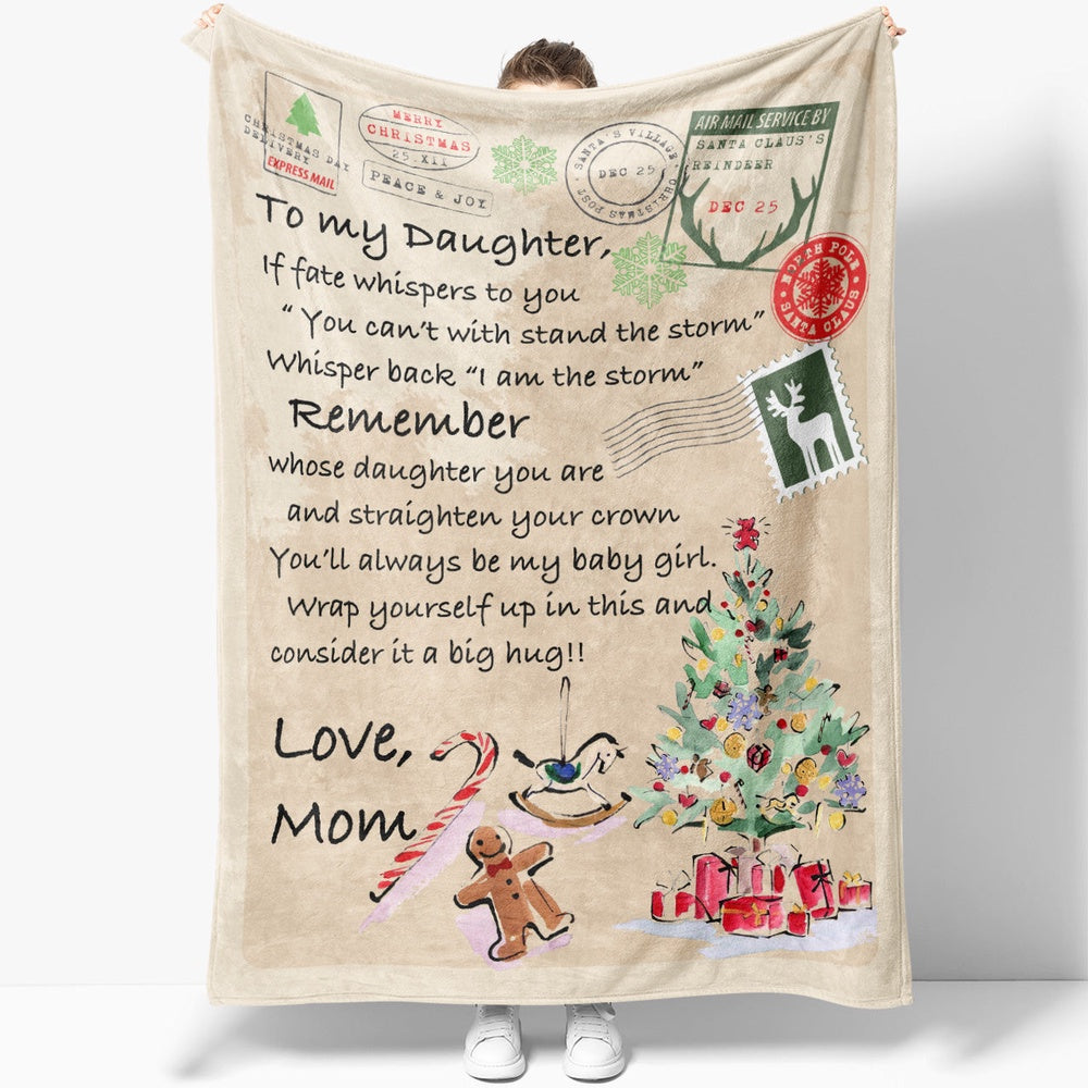 Blanket Gift For Daughter, Gift Ideas For 16 Year Old Daughter, Fate Whispers To You Blanket, Christmas Blanket