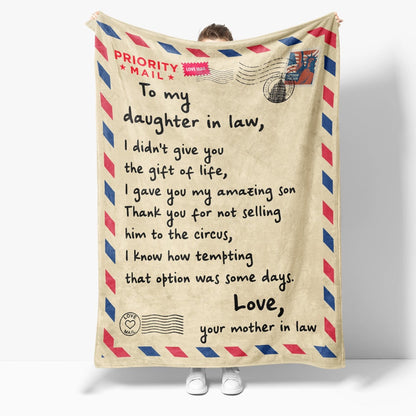 Blanket Gift For Daughter In Law, Gift Ideas For Daughter In Law, Give You The Gift Blanket, Christmas Blanket