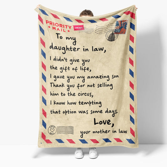 Blanket Gift For Daughter In Law, Gift Ideas For Daughter In Law, Give You The Gift Blanket, Christmas Blanket
