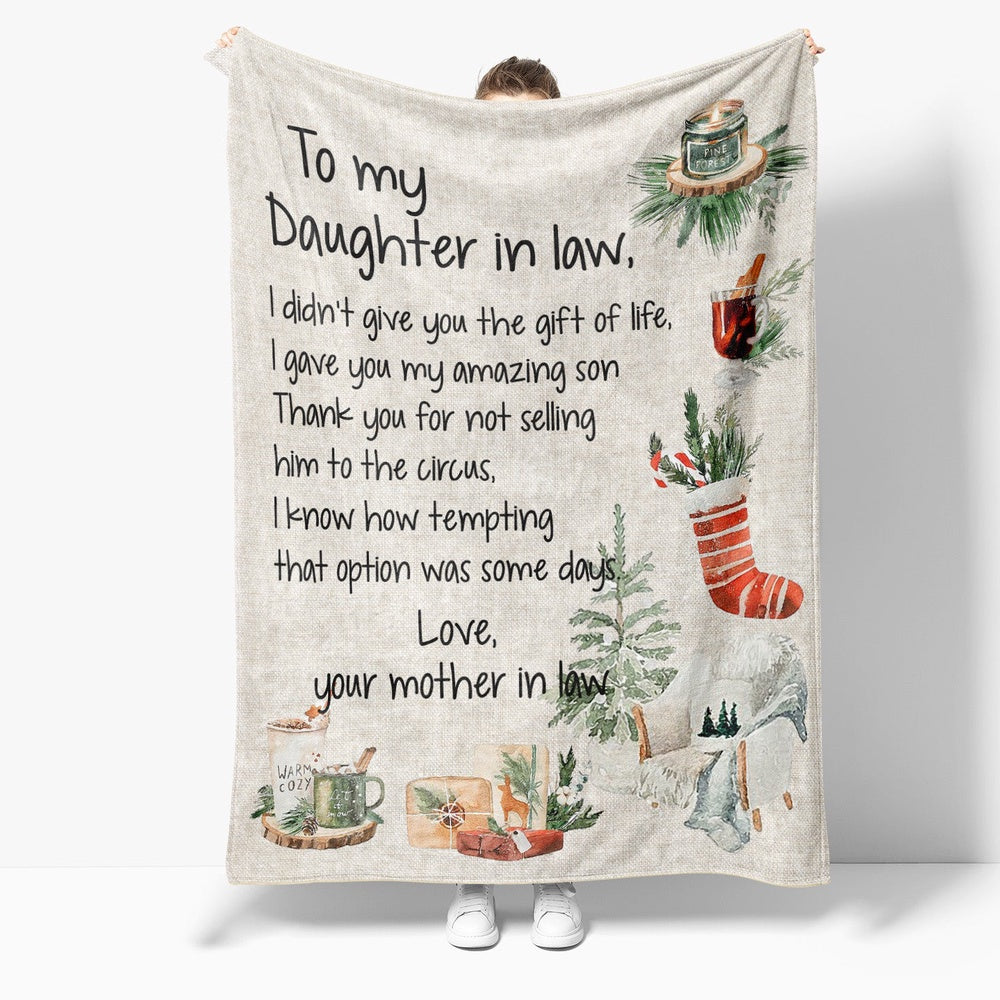 Blanket Gift For Daughter In Law, Personalized Gifts Daughter In Law, You That Honor Blanket, Christmas Blanket