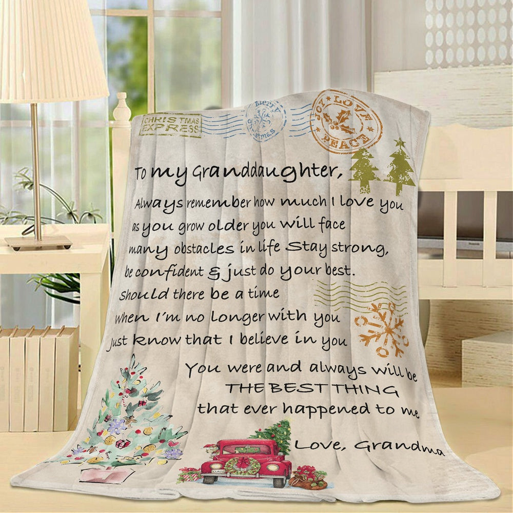Blanket Gift For Granddaughter, Gifts For Teenage Granddaughter, Always Remember Blanket, Christmas Blanket