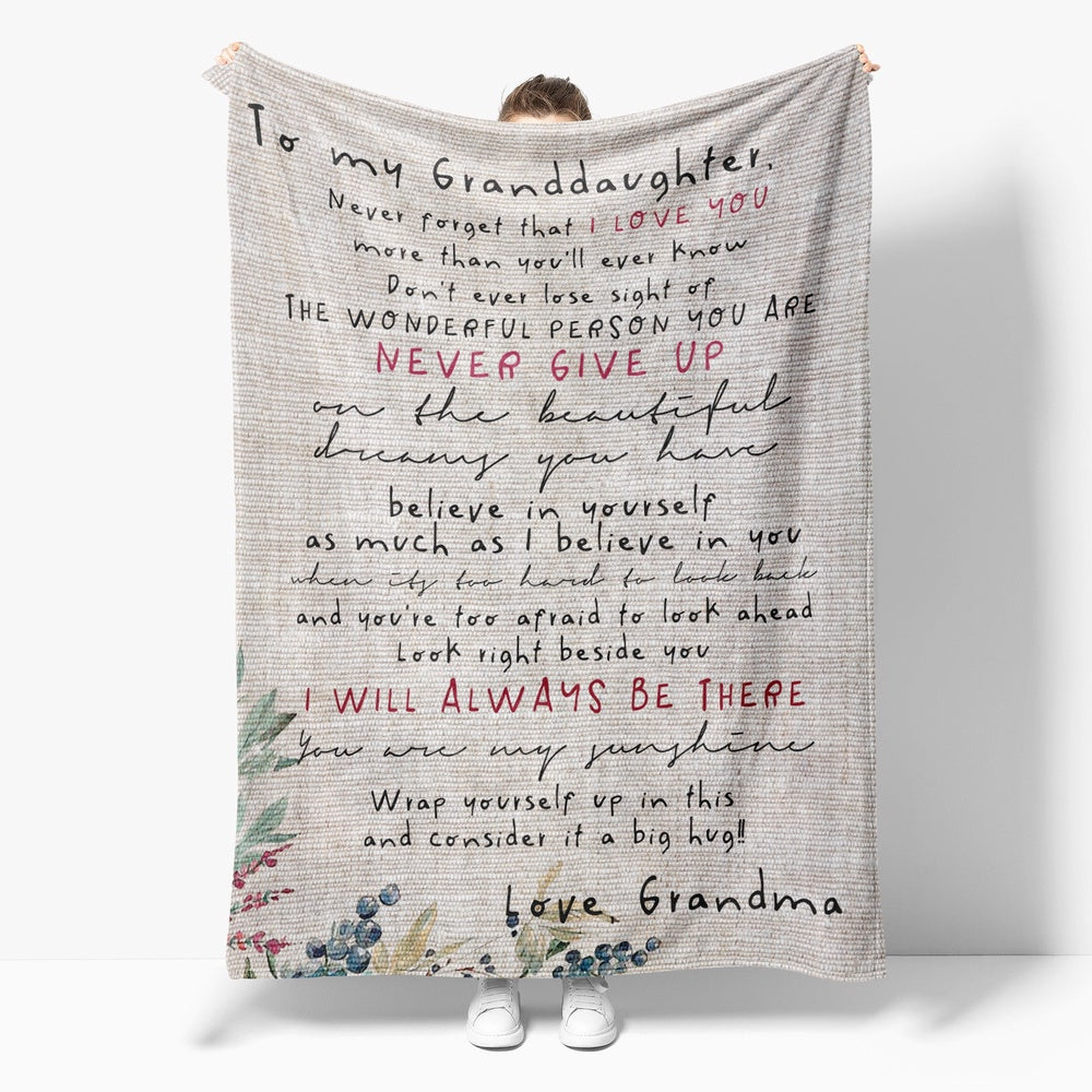 Blanket Gift For Granddaughter, Gifts For Year Old Granddaughter, I Love You Blanket, Christmas Blanket