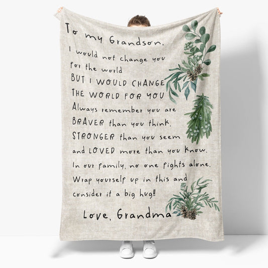 Blanket Gift For Grandson, High School Graduation Gifts For Grandson, Not Change You Blanket, Christmas Blanket
