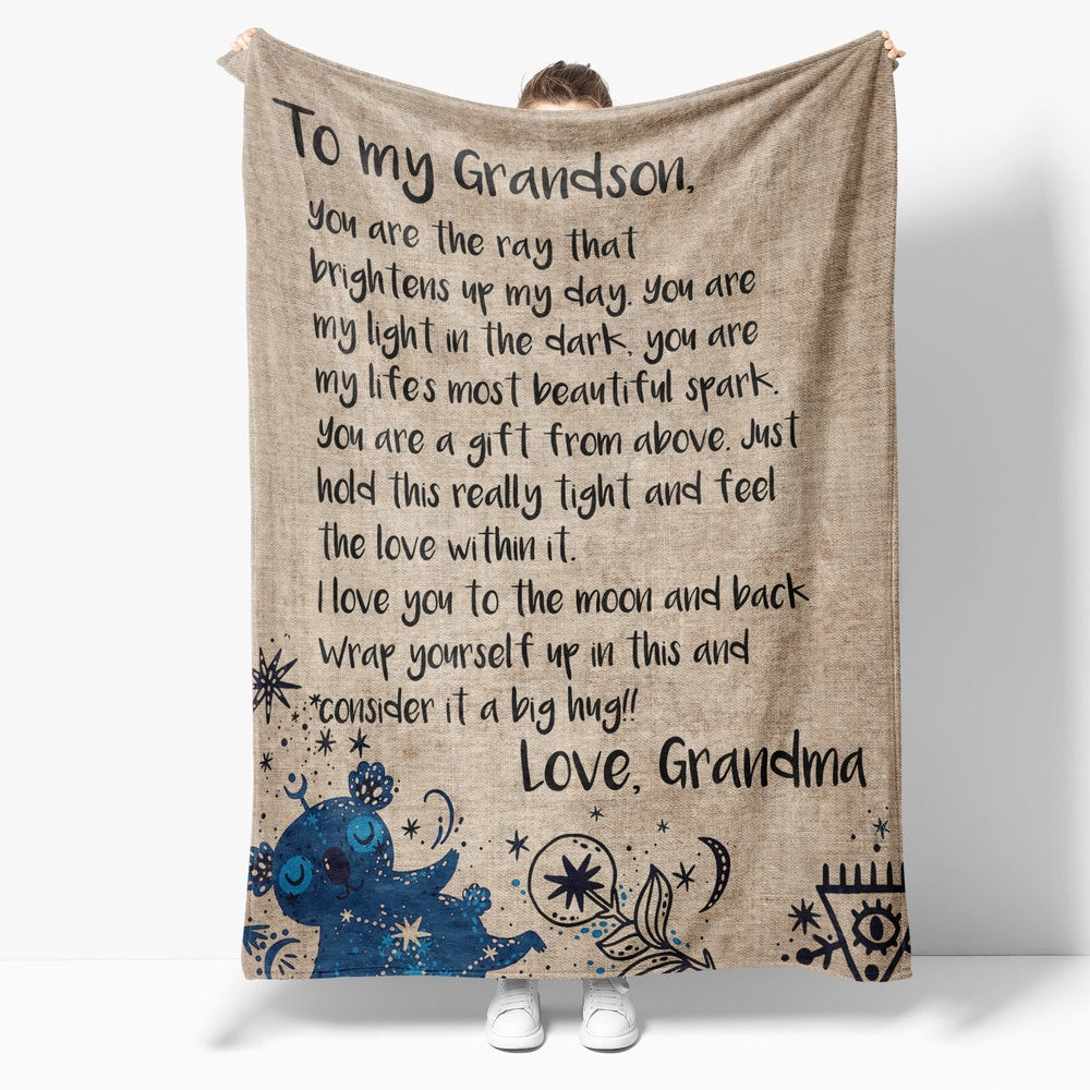 Blanket Gift For Grandson, Keepsake Gifts For Grandsons, You Are The Ray Blanket, Christmas Blanket