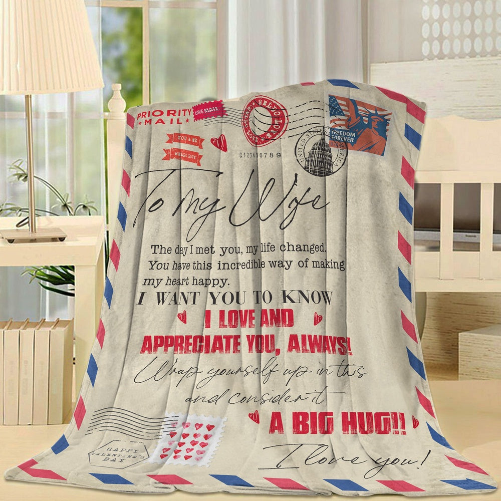 Blanket Gift For Her, Valentines Day Gifts For Her, Presents For Her, The Day I Met You Blanket, Christmas Blanket