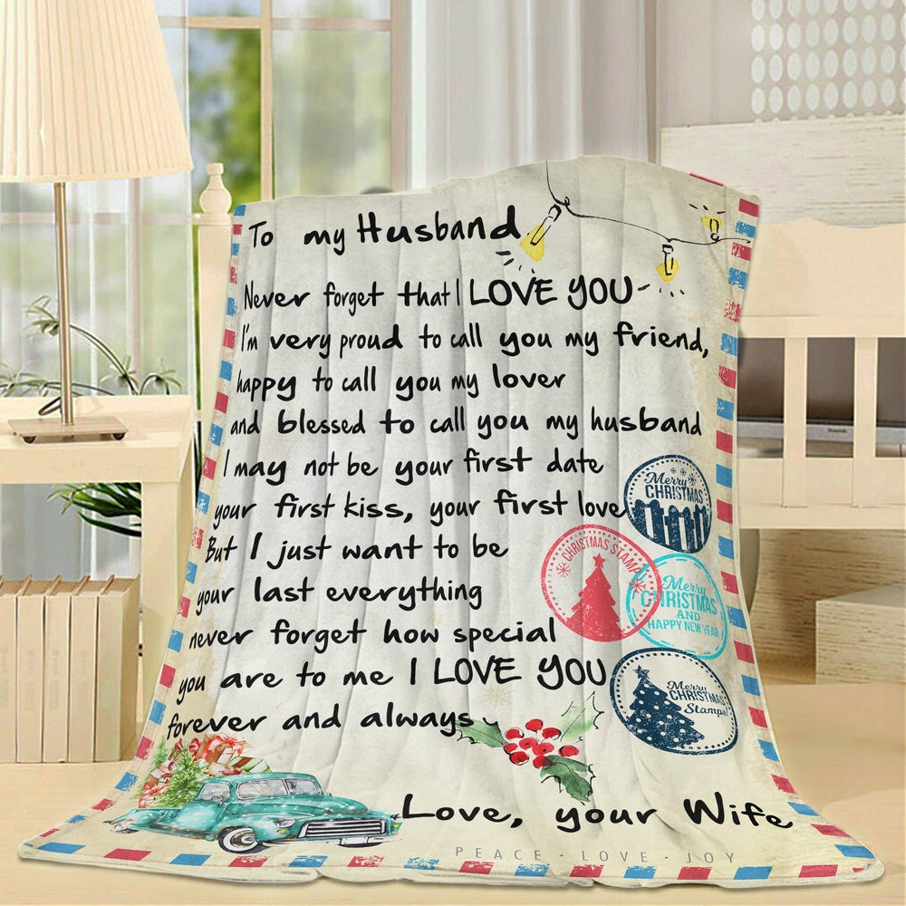 Blanket Gift For Him, Anniversary Gift Ideas For Him, Caring For You Is My Job Blanket, Christmas Blanket