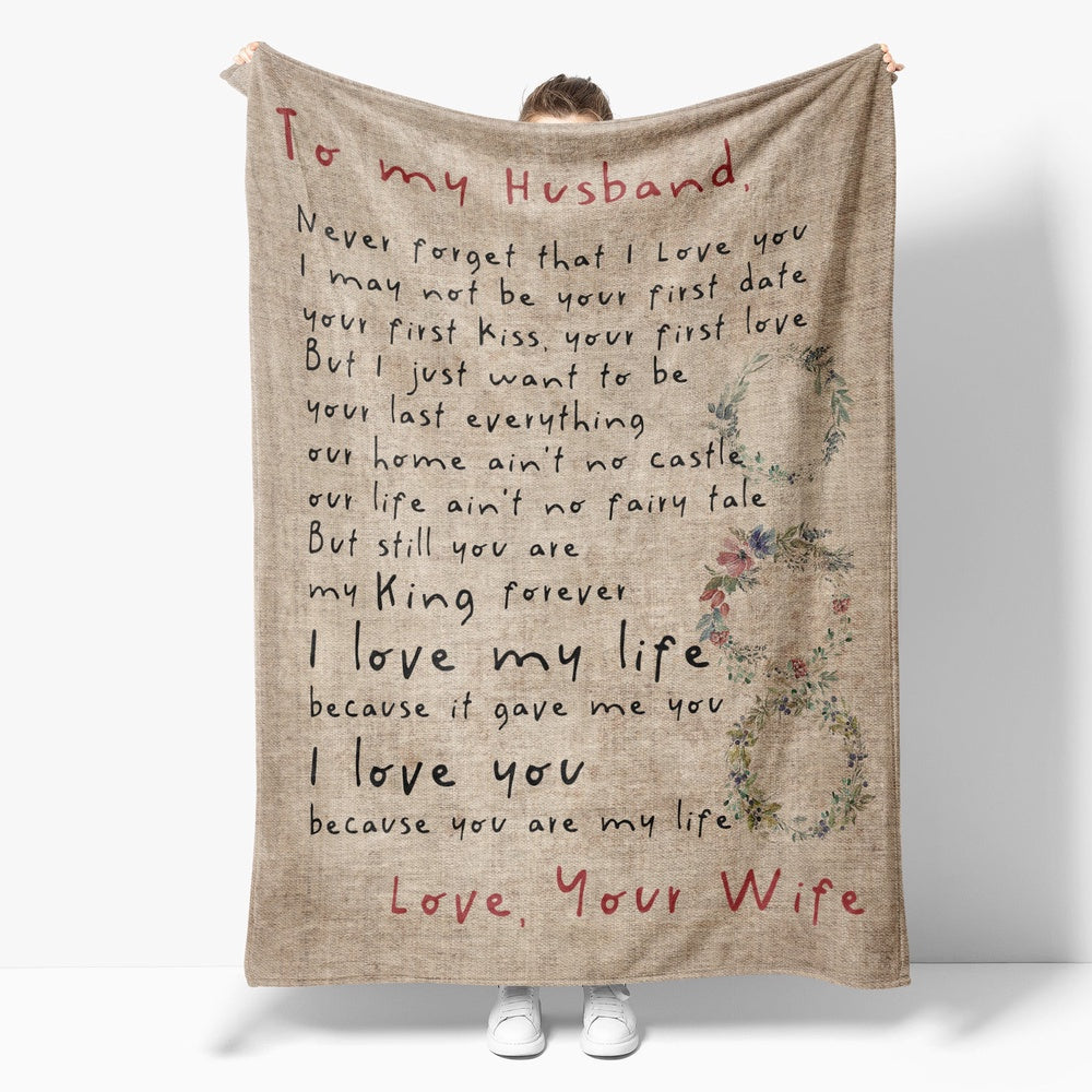 Blanket Gift For Him, Anniversary Gifts For Him, You Are My King Blanket, Christmas Blanket