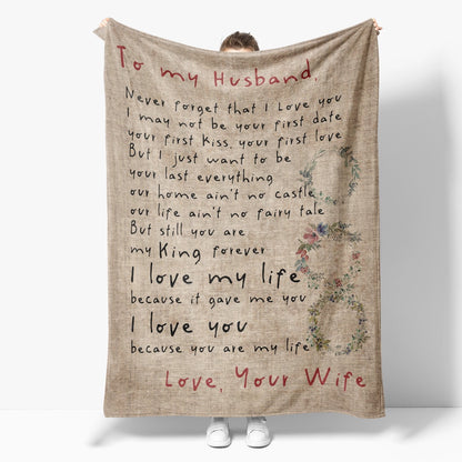 Blanket Gift For Him, Anniversary Gifts For Him, You Are My King Blanket, Christmas Blanket