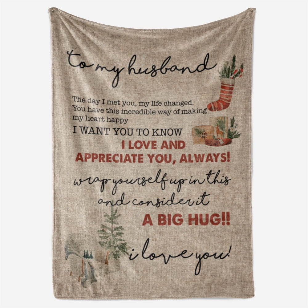 Blanket Gift For Him, Gift Ideas For Men, The Day I Met You Blanket, Christmas Blanket