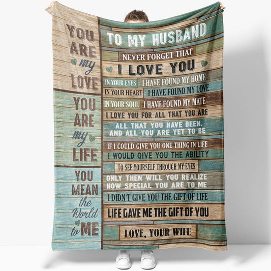 Blanket Gift For Him, Gift Ideas For Men, You Are My Life Blanket, Christmas Blanket