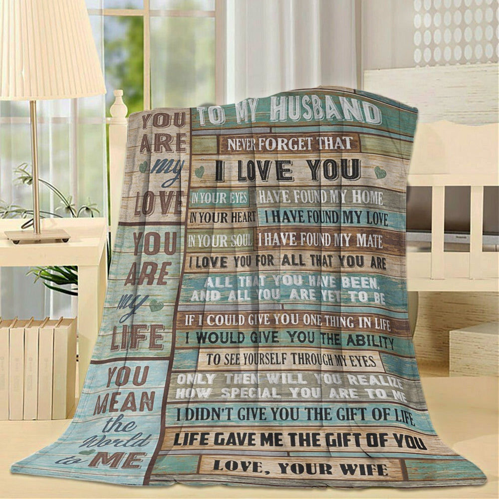 Blanket Gift For Him, Gift Ideas For Men, You Are My Life Blanket, Christmas Blanket
