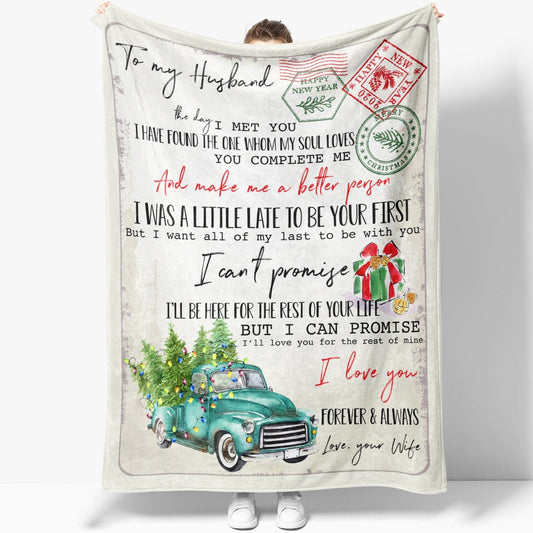 Blanket Gift For Him, Presents For Men, The Day I Met You Blanket, Christmas Blanket