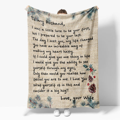Blanket Gift For Husband, Birthday Present For Husband, I Am Your Blanket, Christmas Blanket