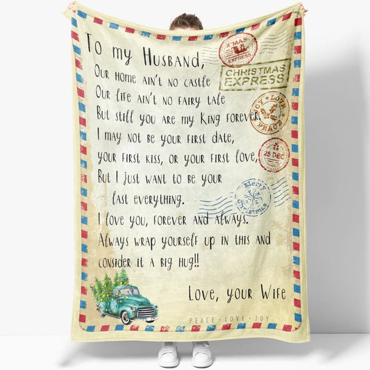 Blanket Gift For Husband, Christmas Gifts For Men, Our Home Aint No Castle Blanket, Christmas Blanket