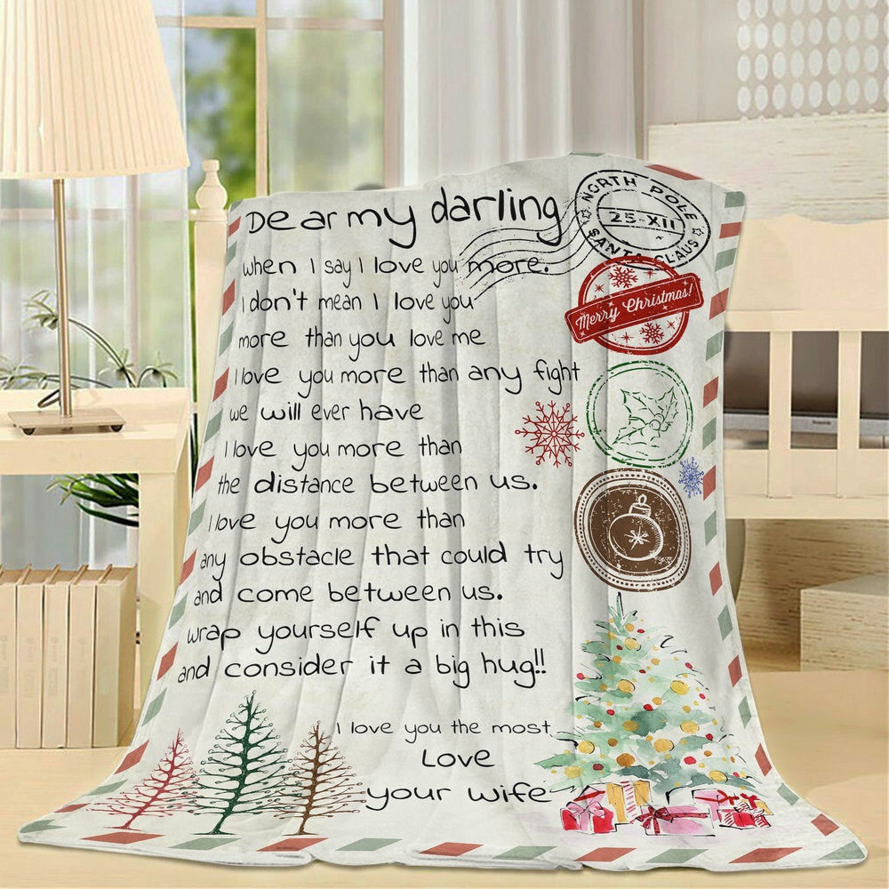Blanket Gift For Husband, Christmas Gifts For Men, When I Say I Love You Blanket, Christmas Blanket