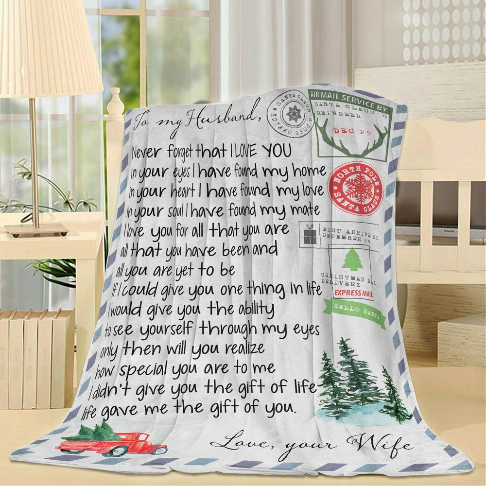 Blanket Gift For Husband, Christmas Gifts For Men, You Are My Love Blanket, Christmas Blanket