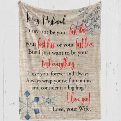 Blanket Gift For Husband, Christmas Gifts For Men, Your First Date Blanket, Christmas Blanket
